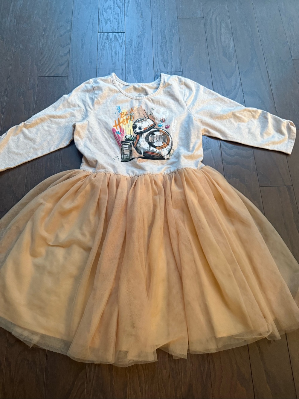 Girls Disney Star Wars BB-8 Tulle Dress “Be A Hero” size XL